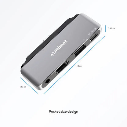 mbeat Elite Mini 4-In-1 USB-C Mobile Hub for iPad Pro, USB-C Tablet and Laptop - Image 8