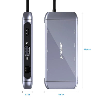 mbeat Elite X9 9-In-1 USB-C Docking Station - Image 8