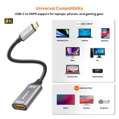 mbeat Tough Link 8K USB-C to HDMI Adapter - Space Grey - Image 5