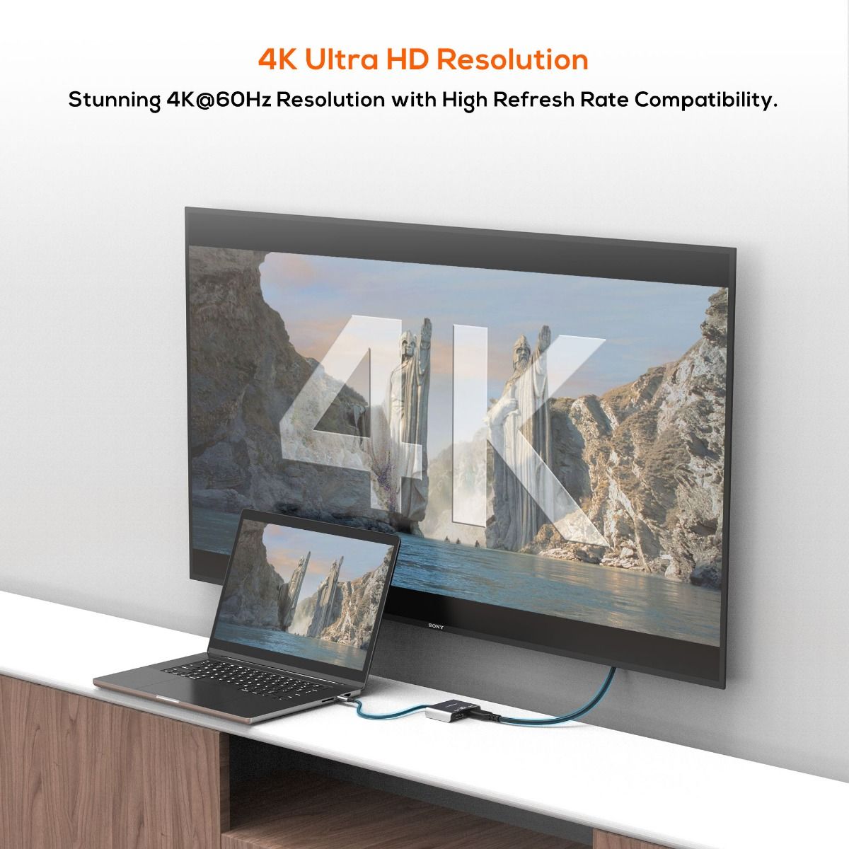 mbeat Tough Link USB-C to DP&HDMI Dual 4K/60Hz MST Adapter - Space Grey - Image 3