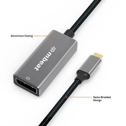 mbeat Elite USB-C to Display Port Adapter - Space Grey - Image 5