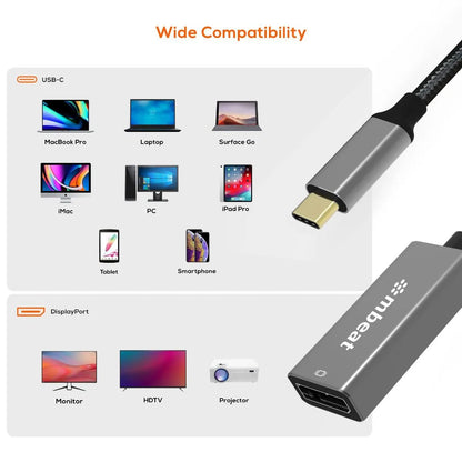 mbeat Elite USB-C to Display Port Adapter - Space Grey - Image 6