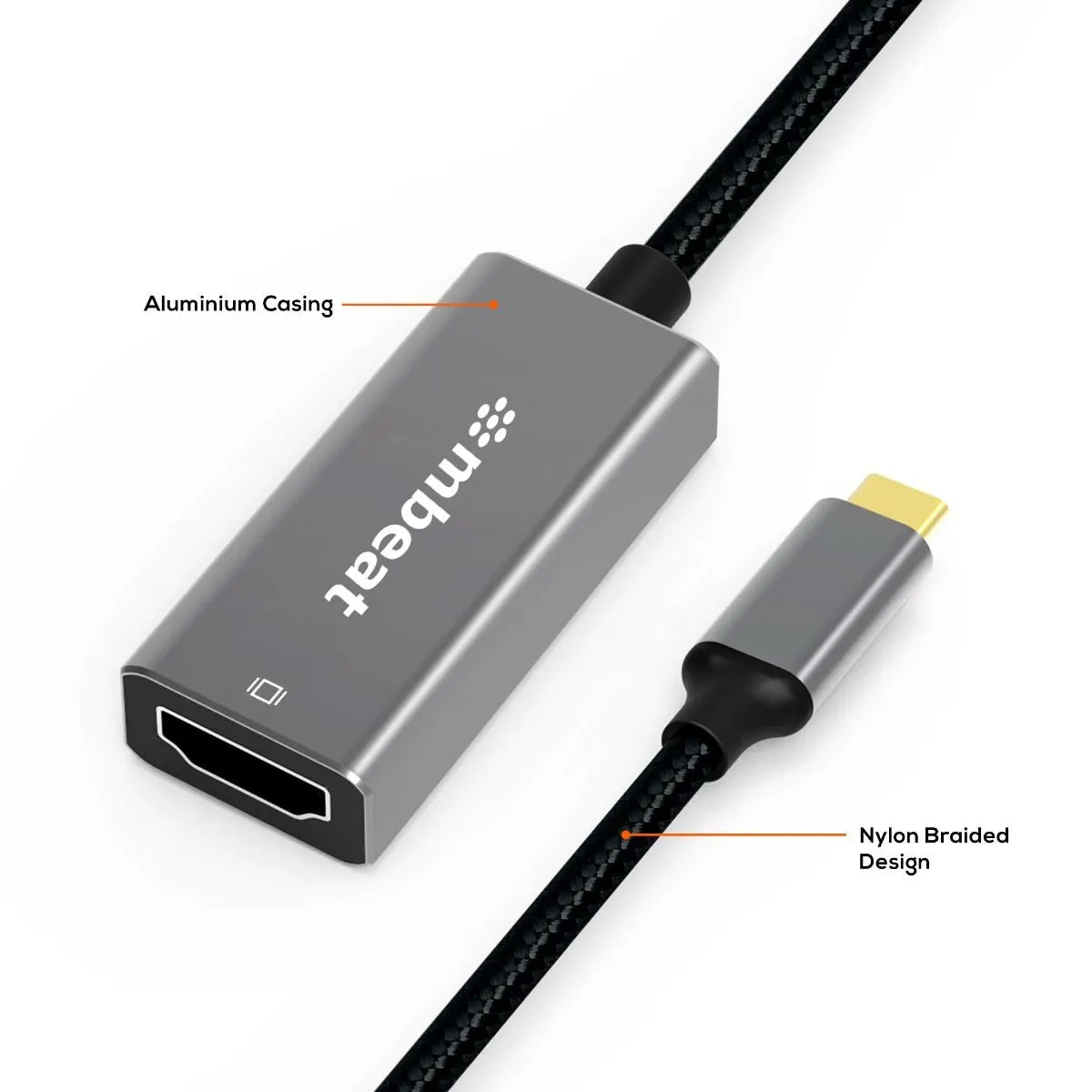 mbeat Elite USB-C to HDMI Adapter - Space Grey - Image 5