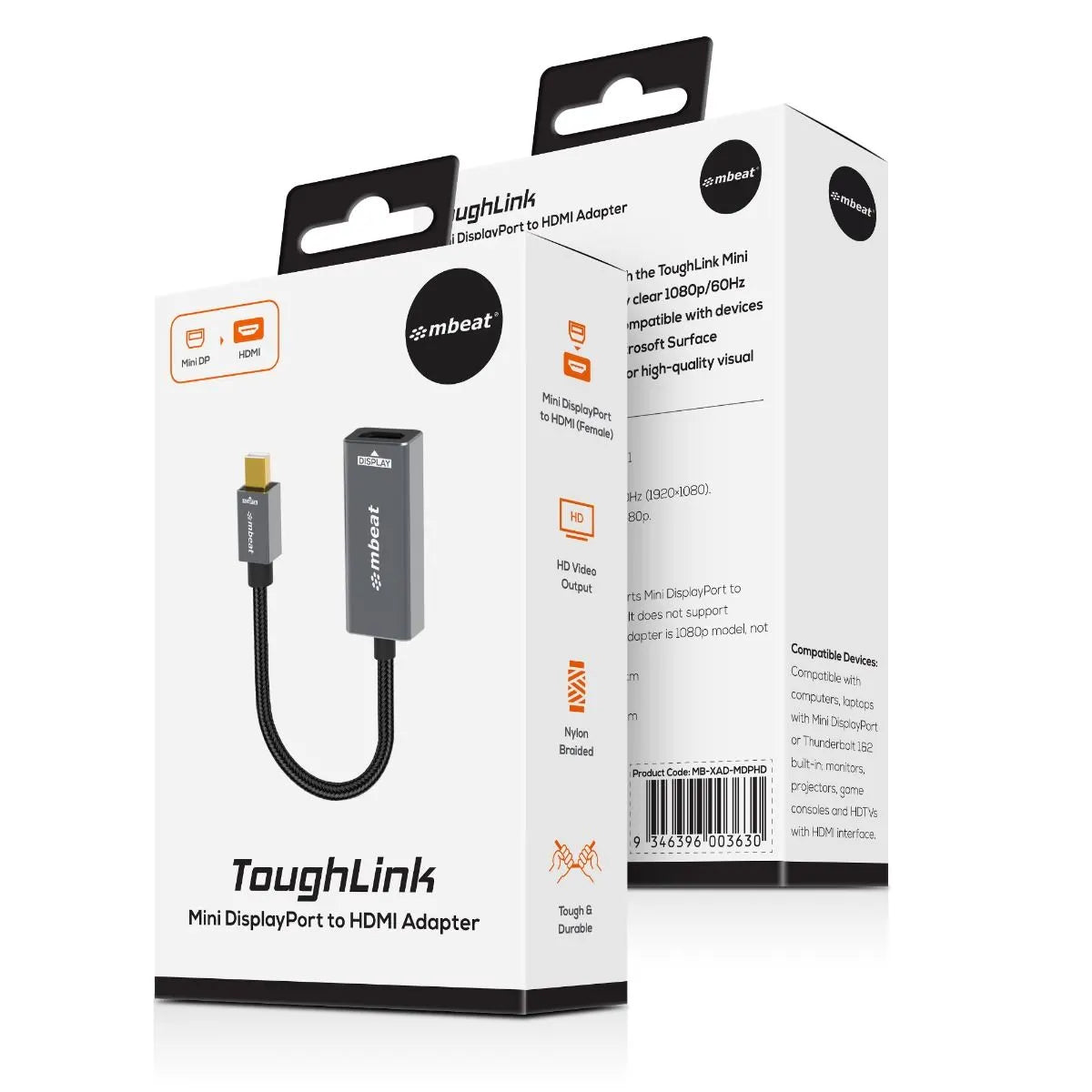 mbeat Tough Link Mini DisplayPort to HDMI Adapter - Image 5