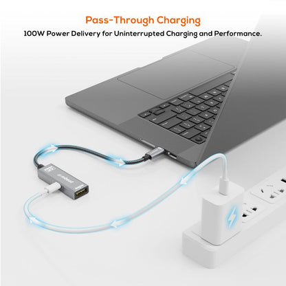 mbeat Tough Link USB-C to DP Adapter with 100W PD - Space Grey - Image 3