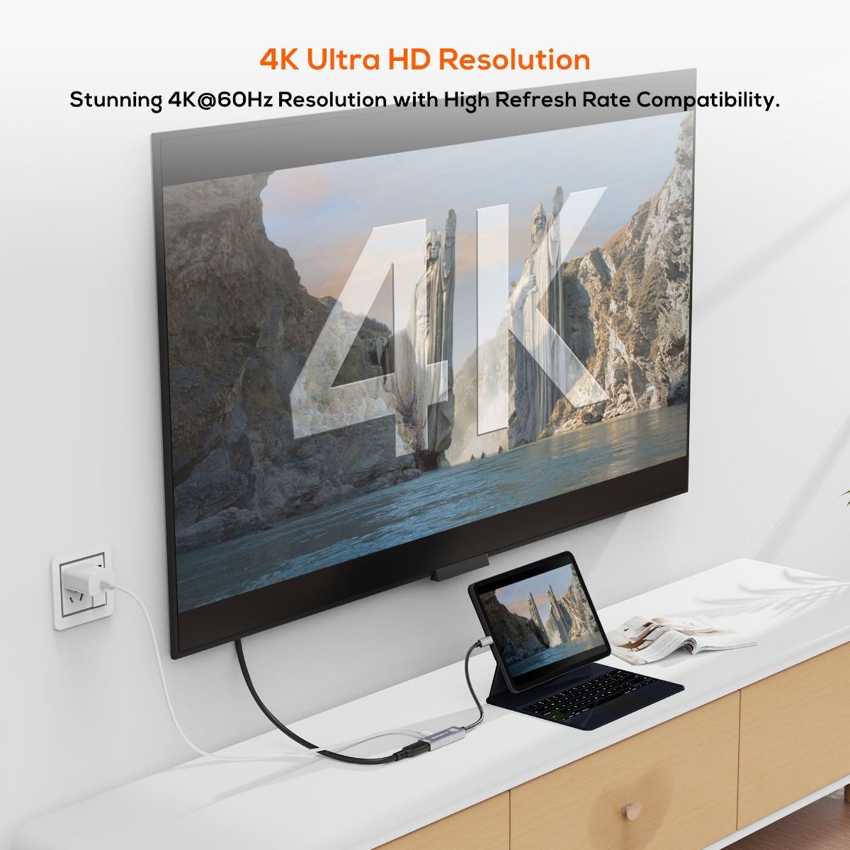 mbeat Tough Link USB-C to HDMI Adapter with 100W PD - Space Grey - Image 4