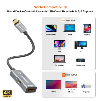 mbeat Tough Link USB-C to HDMI Adapter with 100W PD - Space Grey - Image 5