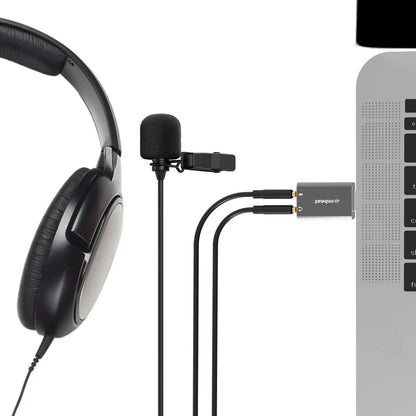 mbeat Elite USB to 3.5 Audio and Microphone Adapter - Space Grey - Image 5