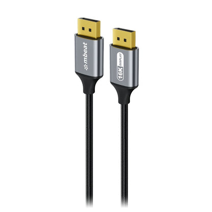 mbeat Tough Link 1.8m 16K DP to DP Cable - Space Grey