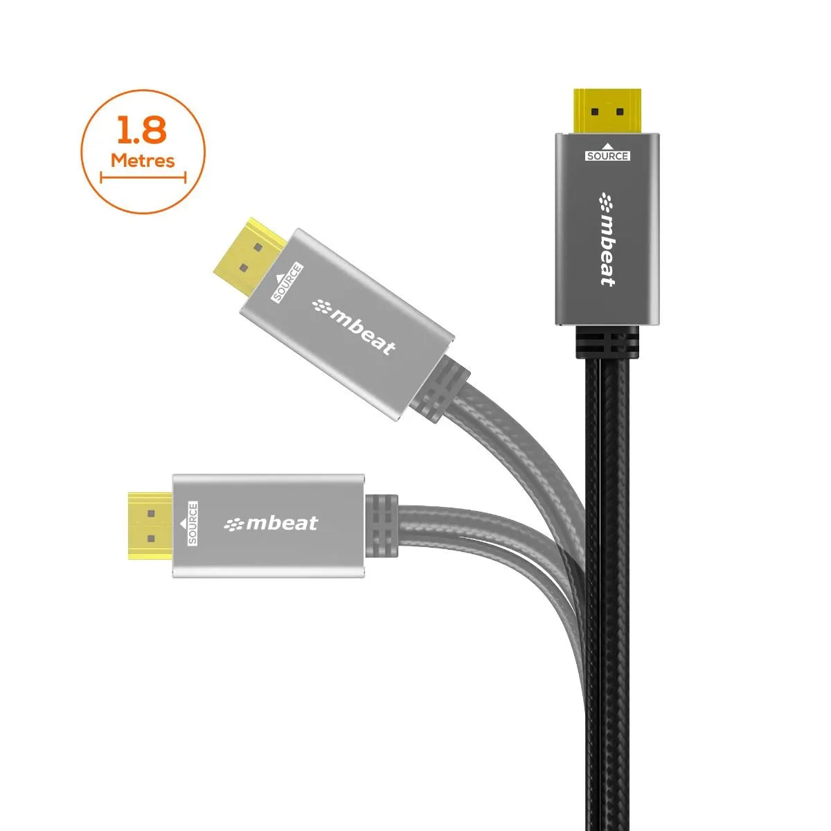 mbeat Tough Link 1.8m HDMI to VGA Cable with USB Power & 3.5mm Audio - Image 4