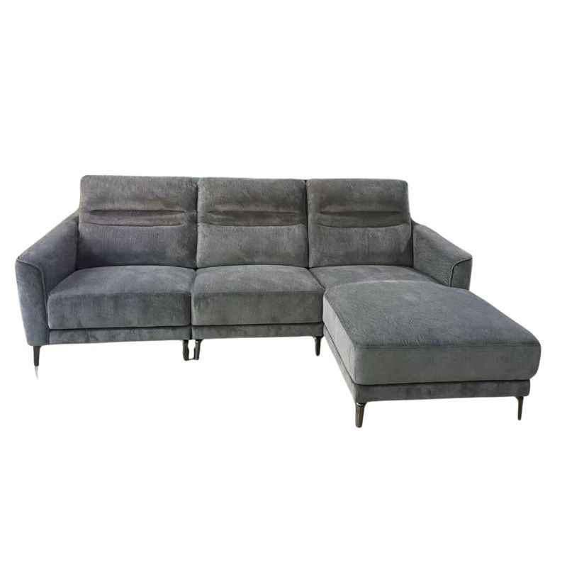 Arizona Charcoal Grey L-Shaped Chaise Sofa - Image 2