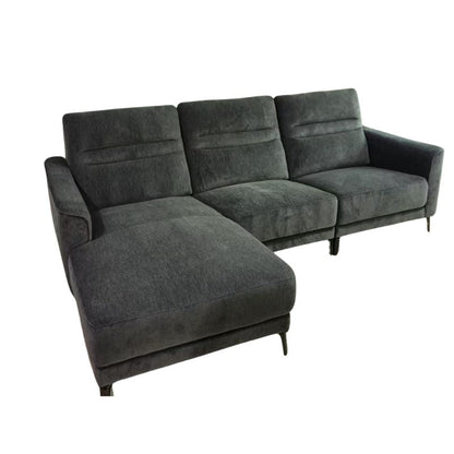 Arizona Charcoal Grey L-Shaped Chaise Sofa - Image 3