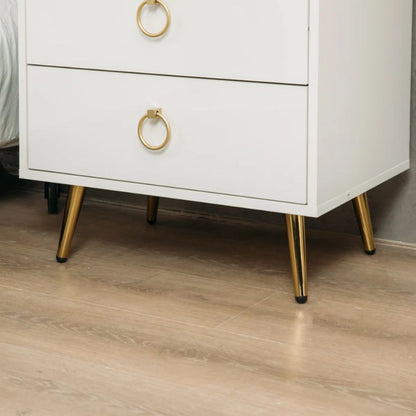 Amelia Modern LED Bedside table with USB and power socket white x 2 - Image 4