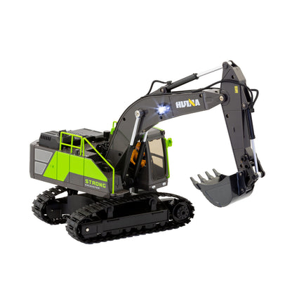 1:18 Scale 13-Channel Alloy Remote Control Excavator Construction Vehicle with Lights, Sound and Steam - Image 2