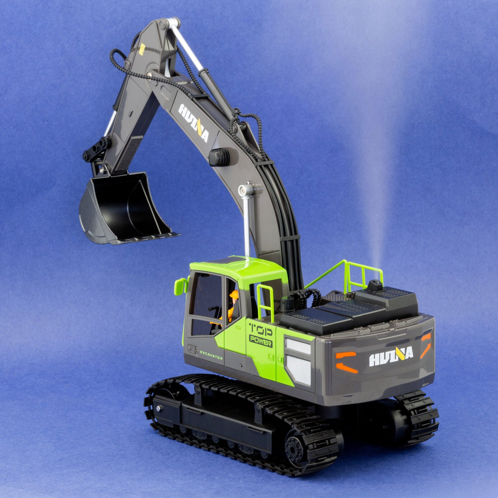 1:18 Scale 13-Channel Alloy Remote Control Excavator Construction Vehicle with Lights, Sound and Steam - Image 4