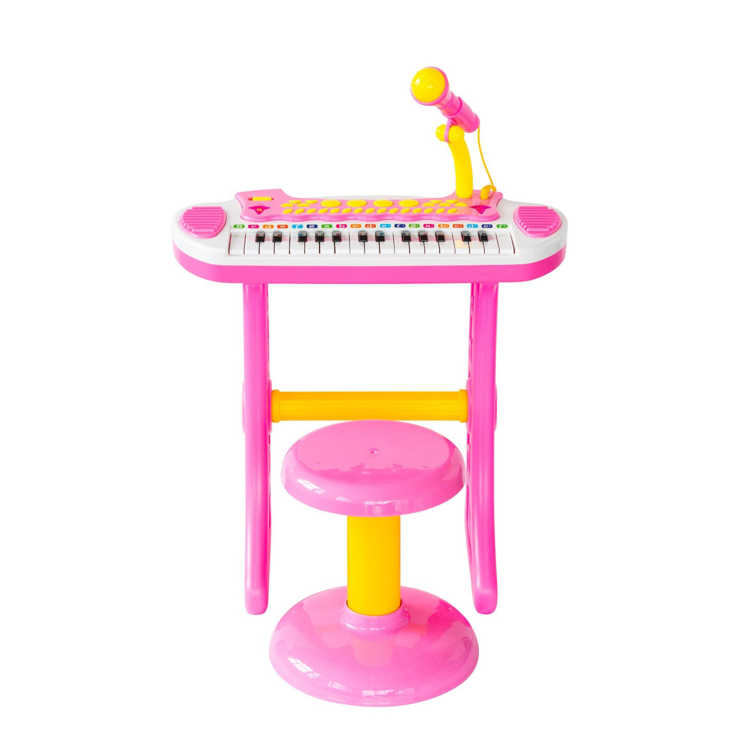 Children's Electronic Keyboard with Stand (Pink) Musical Instrument Toy - Image 2