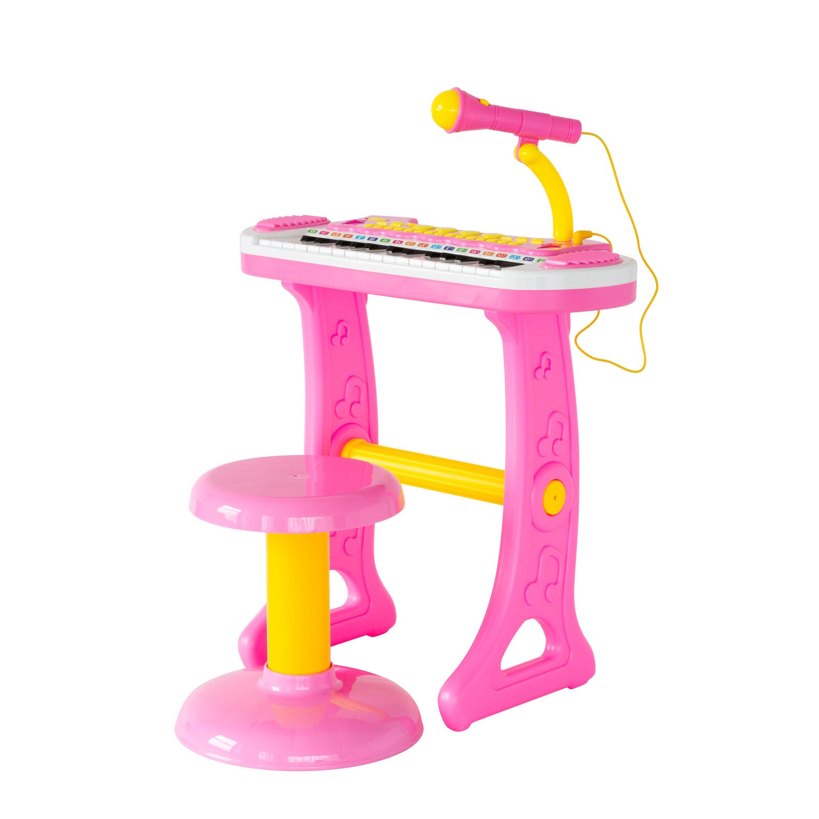 Children's Electronic Keyboard with Stand (Pink) Musical Instrument Toy - Image 3