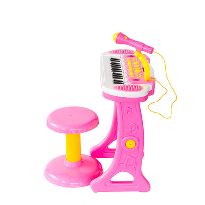 Children's Electronic Keyboard with Stand (Pink) Musical Instrument Toy - Image 9