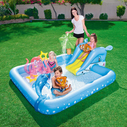 308L Fantastic Aquarium-Themed Play Centre with Detachable Slide - Image 2