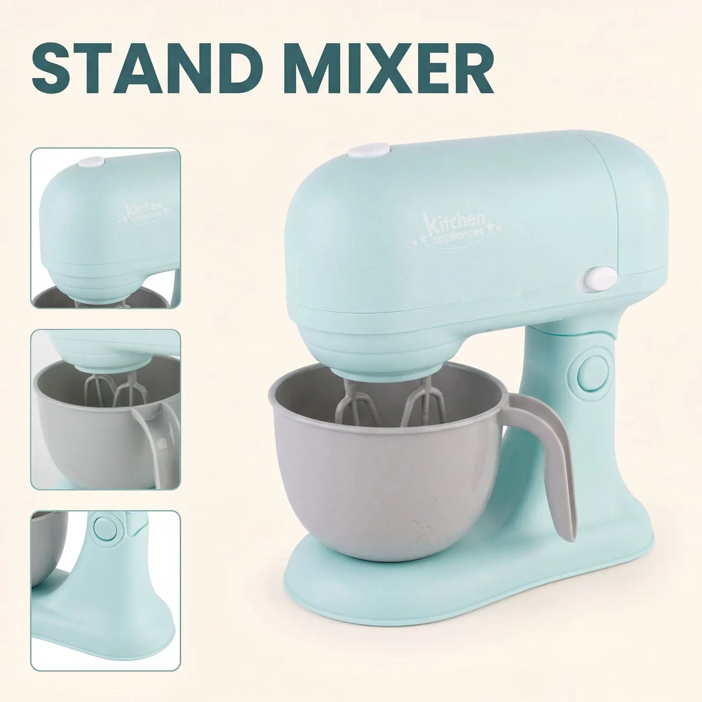 4 Piece Home Appliance Toy Mixer, Washing Machine, Oven & Dishwasher, With Lights & Sound - Image 3
