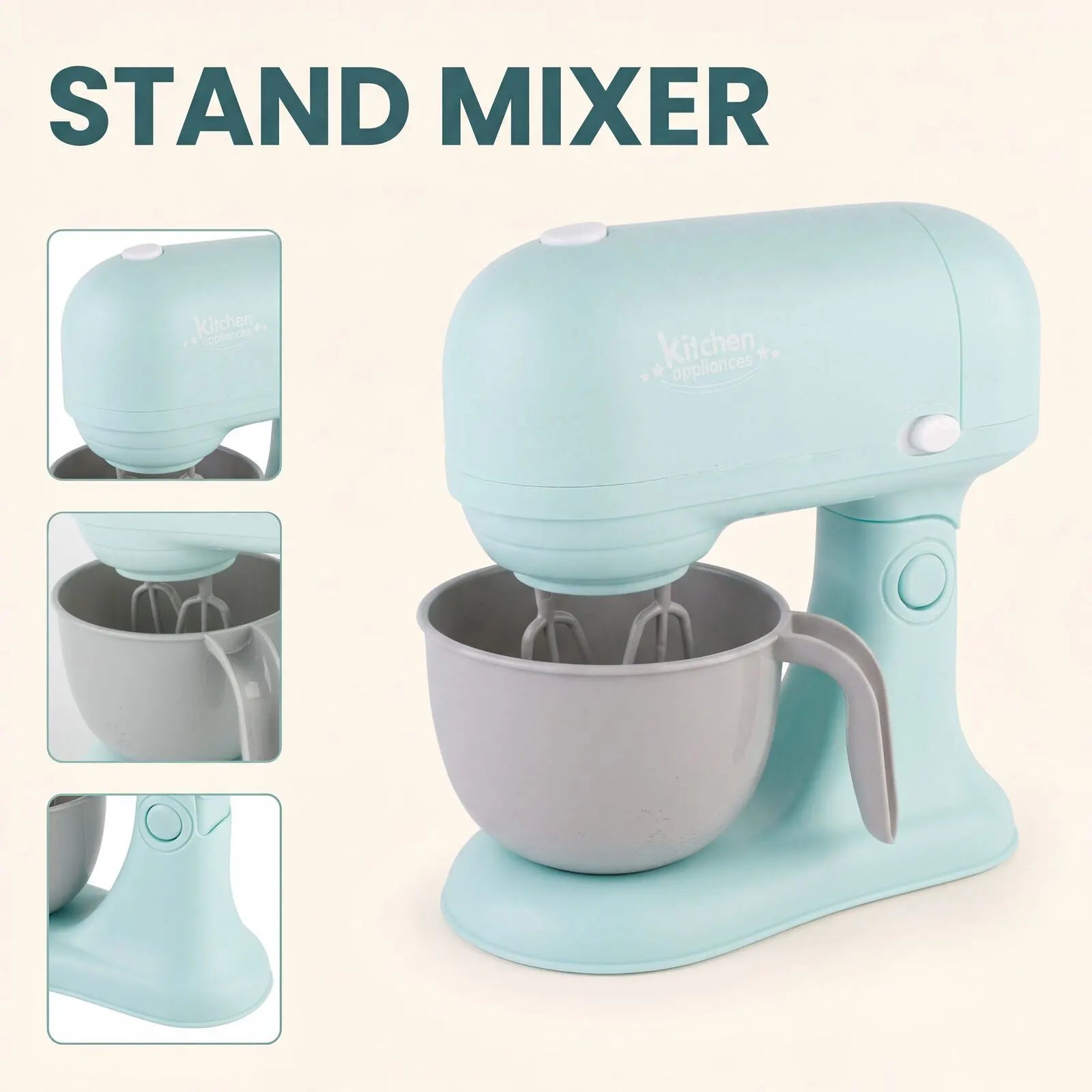 4 Piece Home Appliance Toy Mixer, Washing Machine, Oven & Dishwasher, With Lights & Sound - Image 3