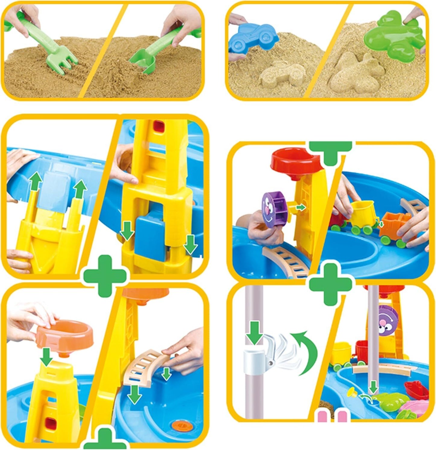 Outdoor Sand and Water Table Toy with Umbrella (28 Pcs Accessories) - Image 3