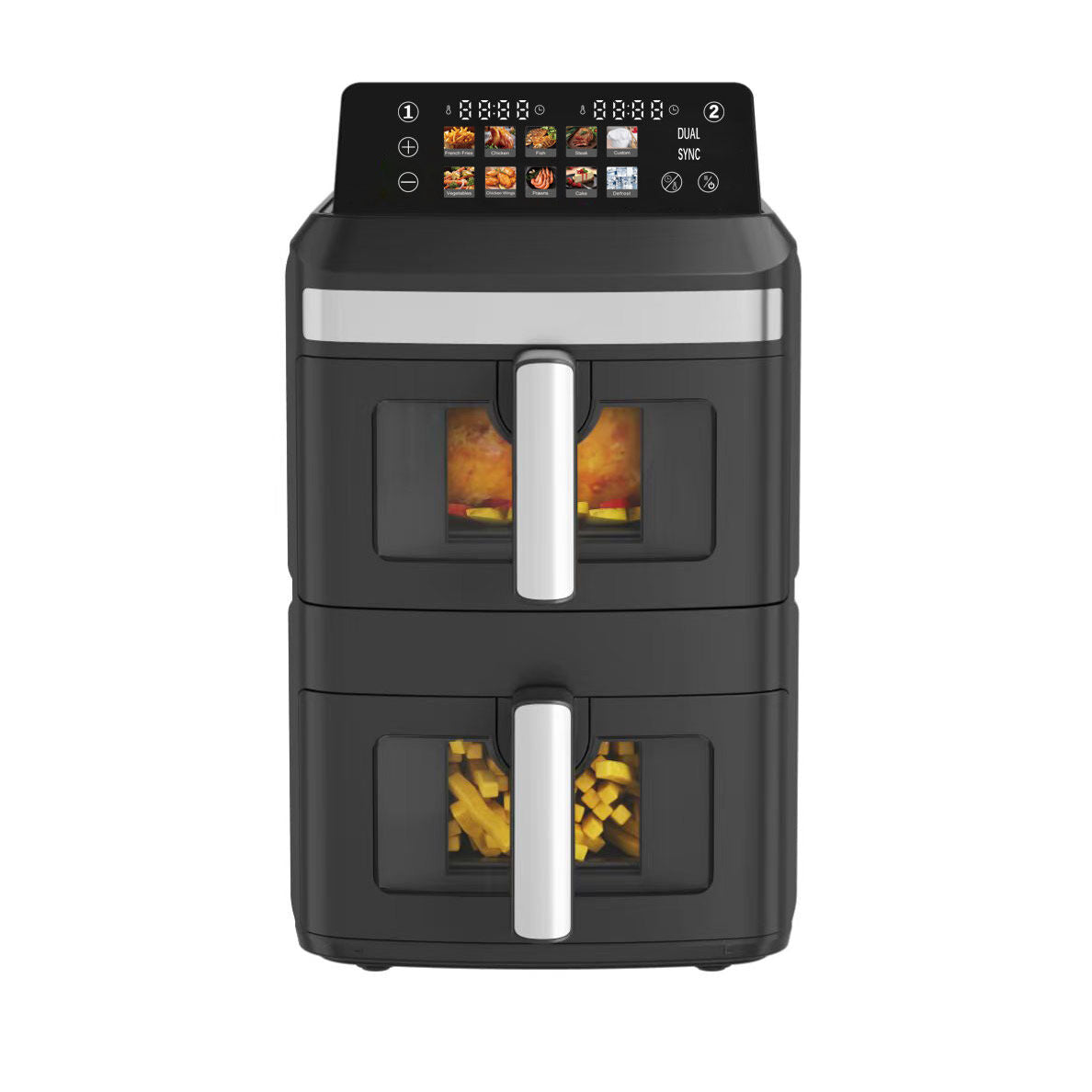 13L Dual Zone 2300W Double Stack Air Fryer with Foldable Top Display - Image 3
