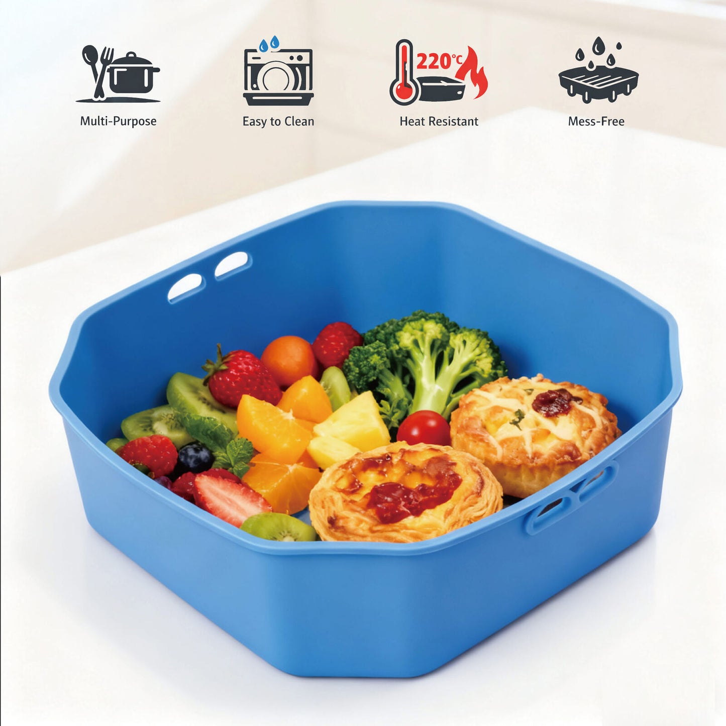Air Fryer BPA-Free Multi-Purpose Silicone Liners, 2-Pack - Image 6