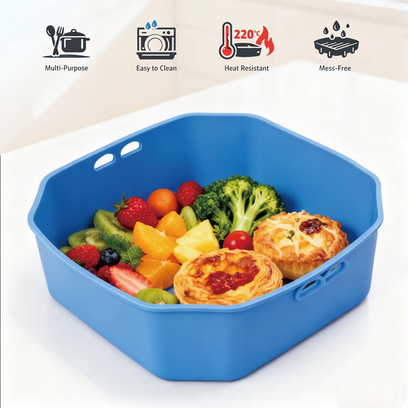 Air Fryer BPA-Free Multi-Purpose Silicone Liners, 2-Pack - Image 6