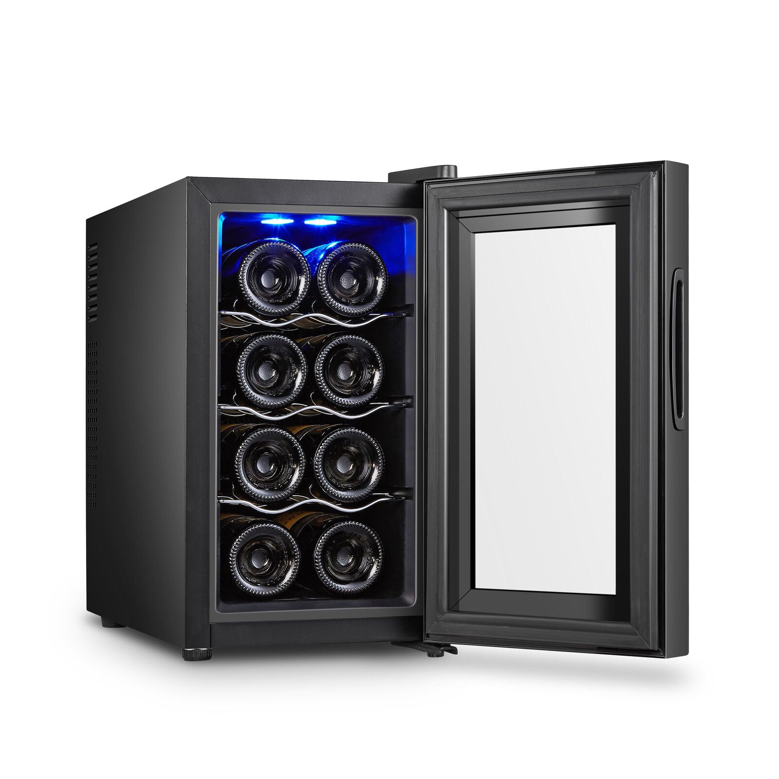 8 Bottle Thermoelectric Wine Fridge, 65W, UV Protected Glass Door, Soft LED Illumination - Image 3