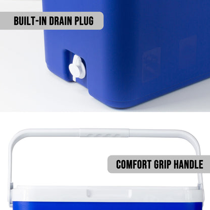 33L Portable Cooler Box Ice Chest for Picnic, Camping, Fishing, Caravan - Image 5