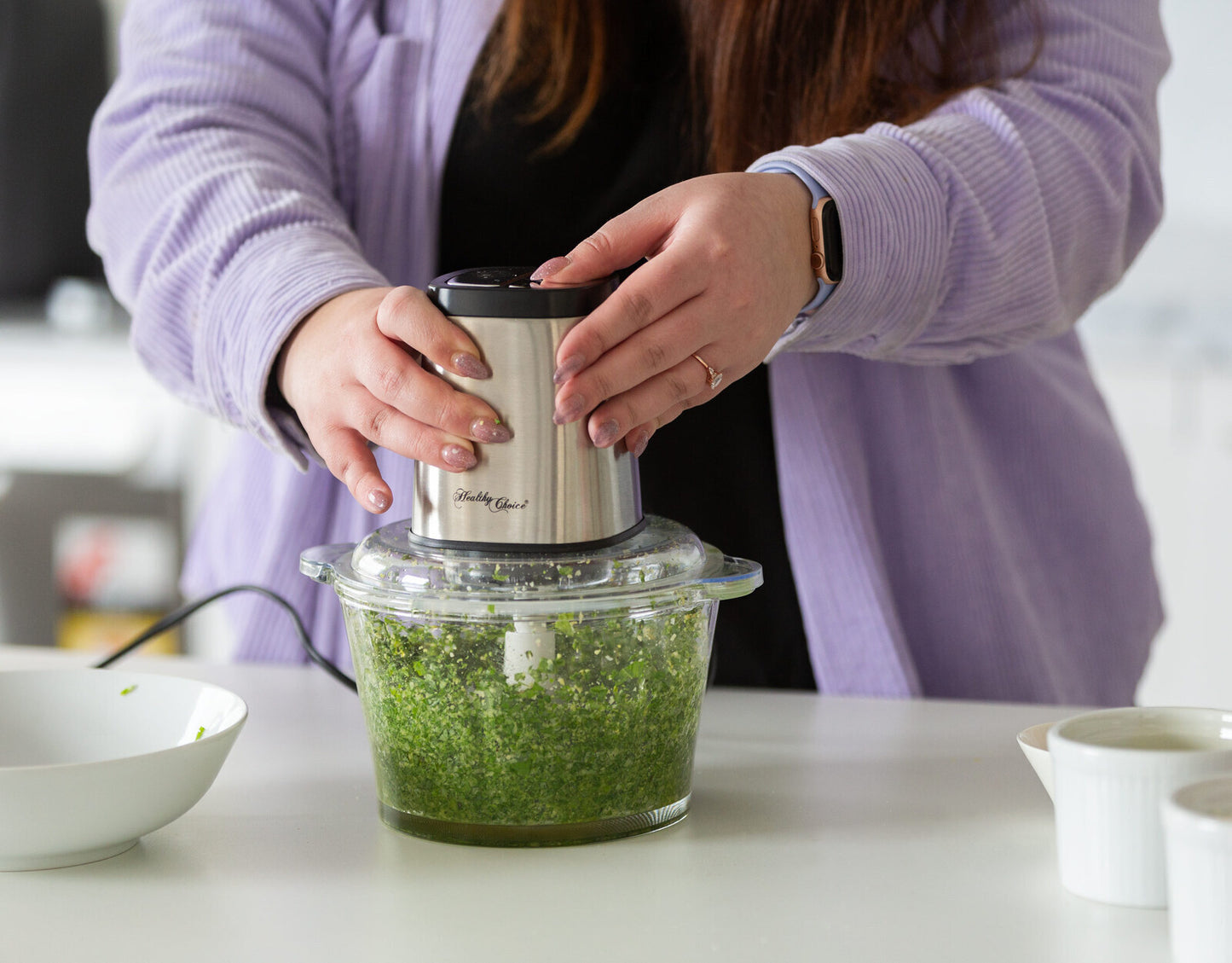 Large Powerful Food Chopper/ Stainless Steel/ 2kg Capacity/ 300W - Image 2
