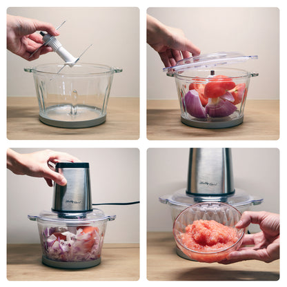 Large Powerful Food Chopper/ Stainless Steel/ 2kg Capacity/ 300W - Image 4