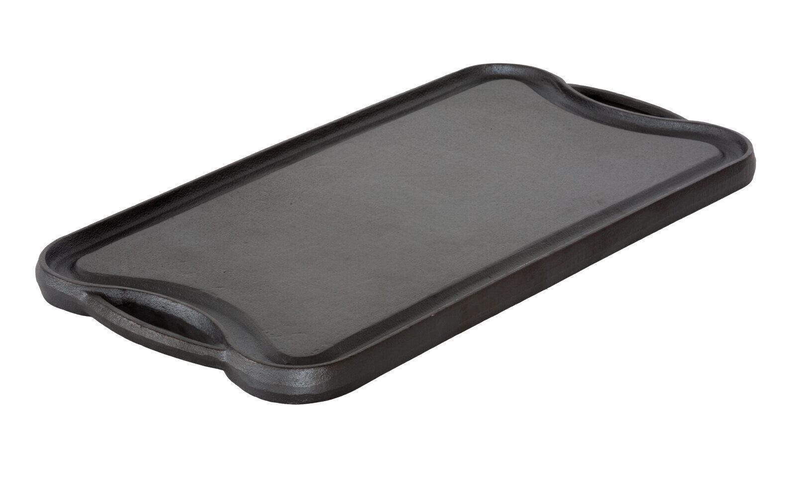 Oil-seasoned Ready to use 50.7x25.8cm Reversible Cast Iron Grill - Black - Image 3