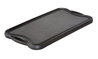 Oil-seasoned Ready to use 50.7x25.8cm Reversible Cast Iron Grill - Black - Image 3