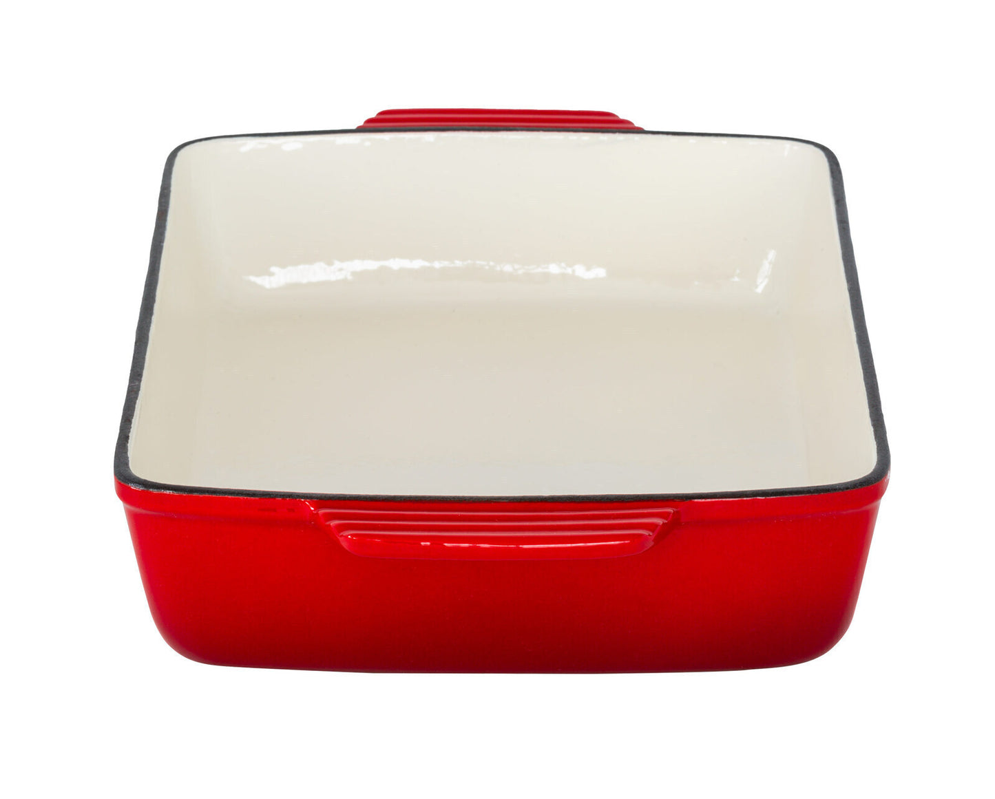Enamelled Cast Iron 38.5x23cm Rectangular Roaster (3.4L) - Red - Image 3