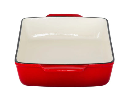 Enamelled Cast Iron 38.5x23cm Rectangular Roaster (3.4L) - Red - Image 3