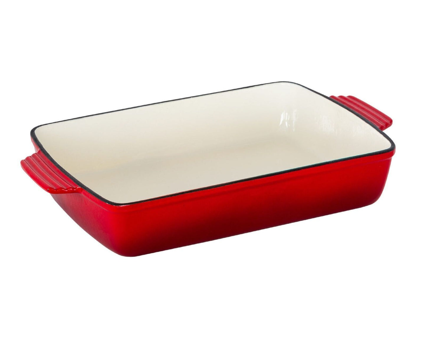 Enamelled Cast Iron 38.5x23cm Rectangular Roaster (3.4L) - Red - Image 6