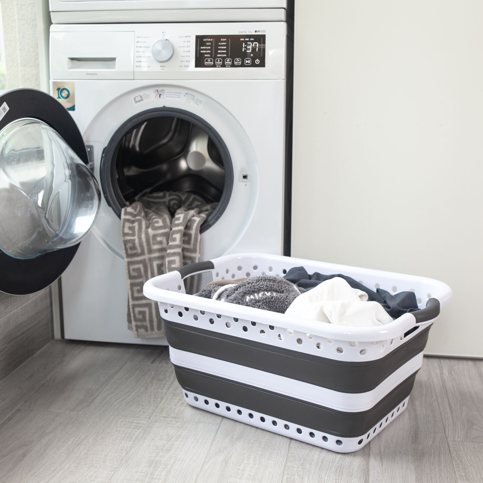 45L Space Saving  Laundry Basket,  Collapsible Hamper for Dorms, RVs, Homes & Garages - Image 4