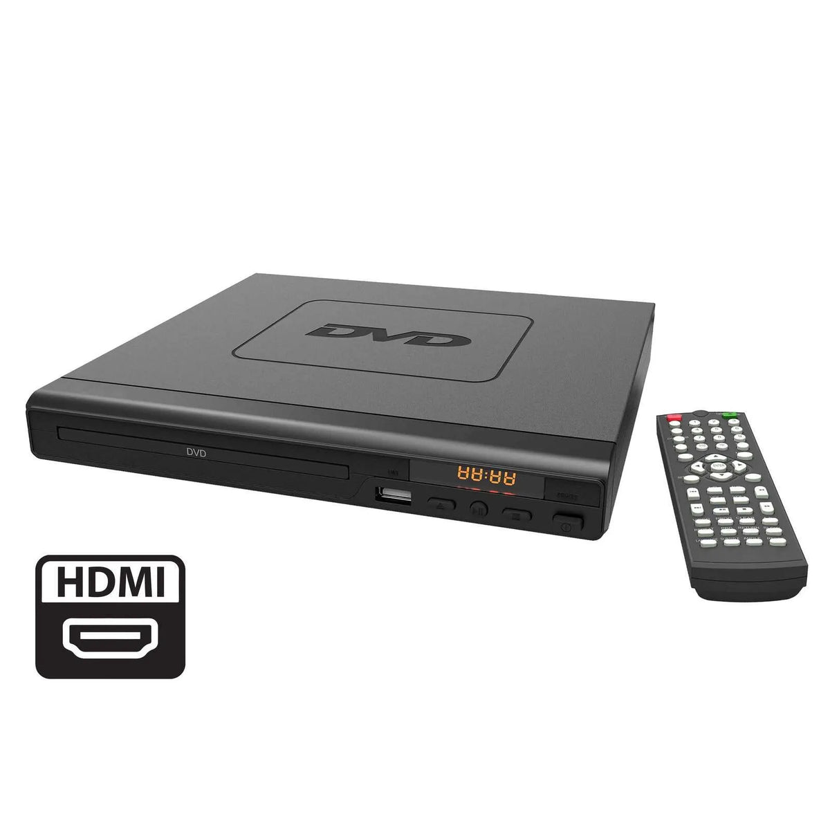 HDMI DVD Player (Black) w/ Remote Control, Compact Size, 8 Languages - Image 2