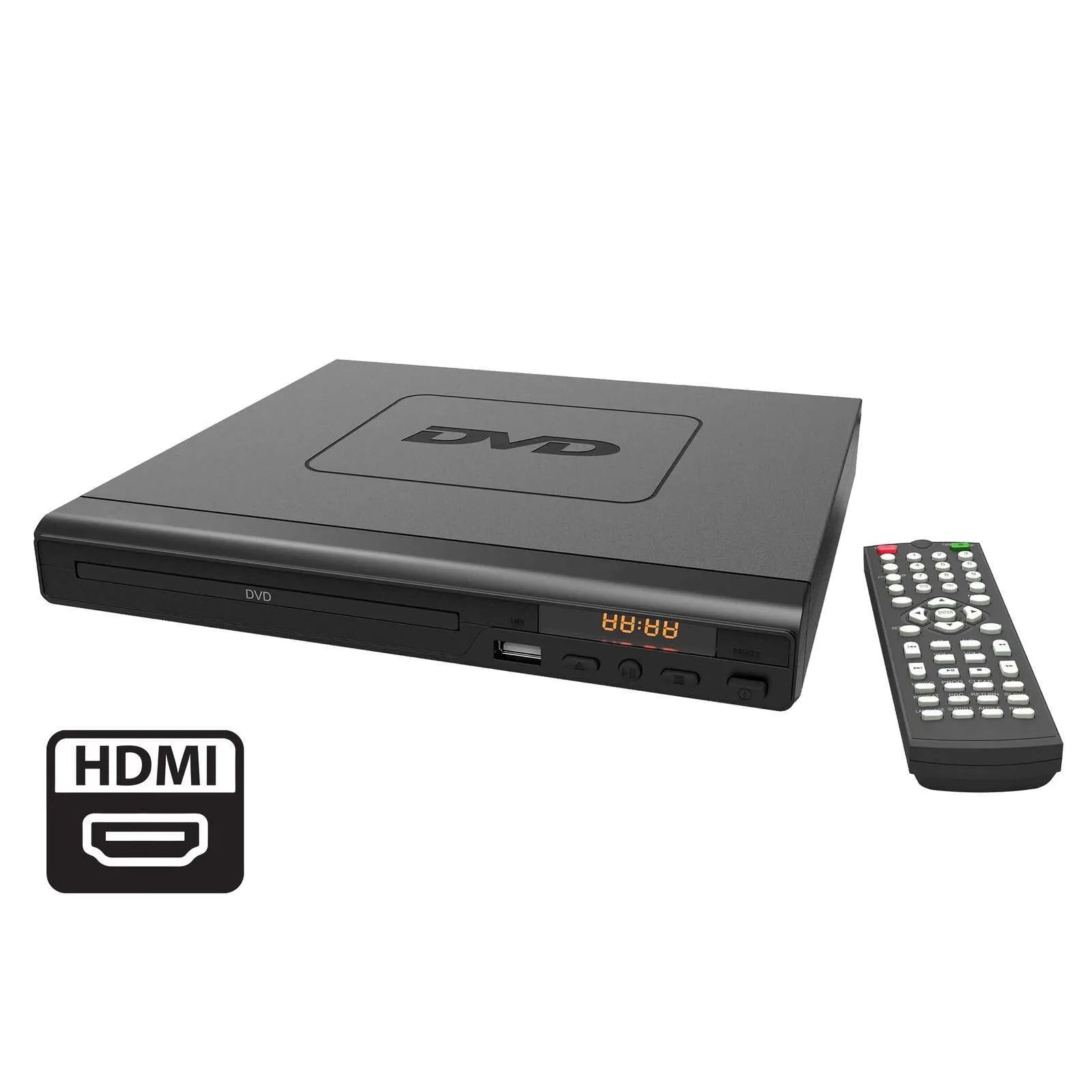 HDMI DVD Player (Black) w/ Remote Control, Compact Size, 8 Languages - Image 2