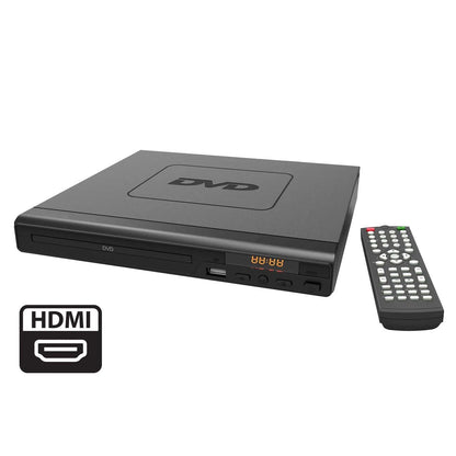 HDMI DVD Player (Black) w/ Remote Control, Compact Size, 8 Languages - Image 2