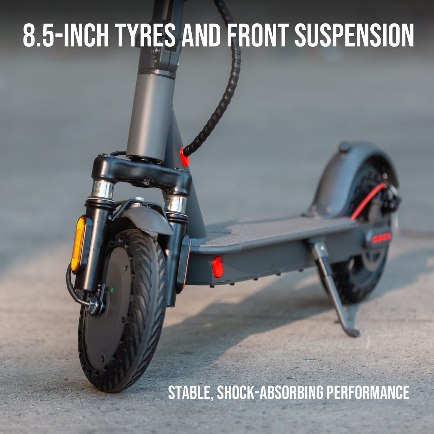 Electric Scooter, 350W Motor, 8.5 inch  Tyres, Front Suspension, Smart App, Foldable, 25kph - Image 4
