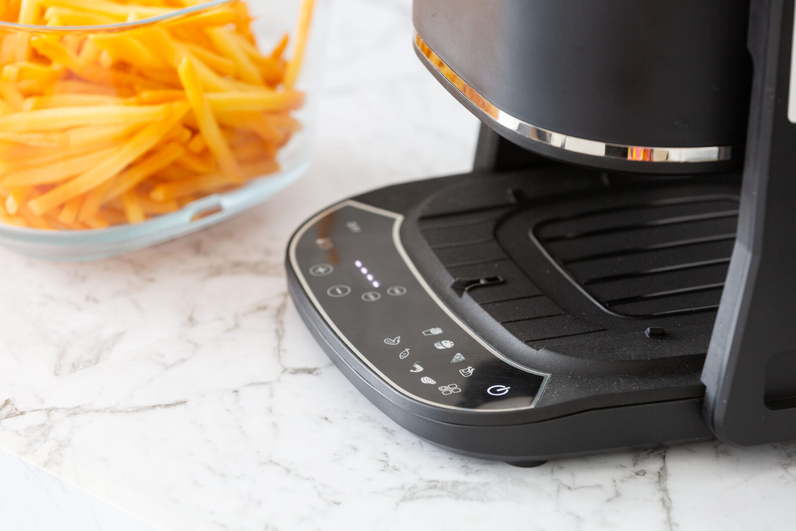 5L 2in1 Air Fryer and Grill, 1400W, Digital Touch Control, Clear Glass Cooking Basket - Image 5