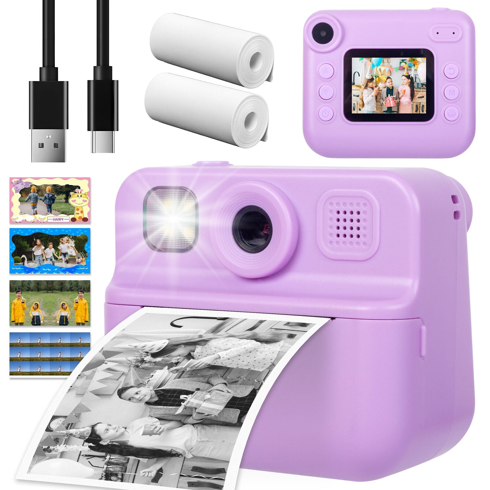 Kids 48MP Instant Print Camera with Dual Lens and 1080P HD Video - Image 2