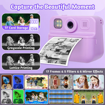 Kids 48MP Instant Print Camera with Dual Lens and 1080P HD Video - Image 5