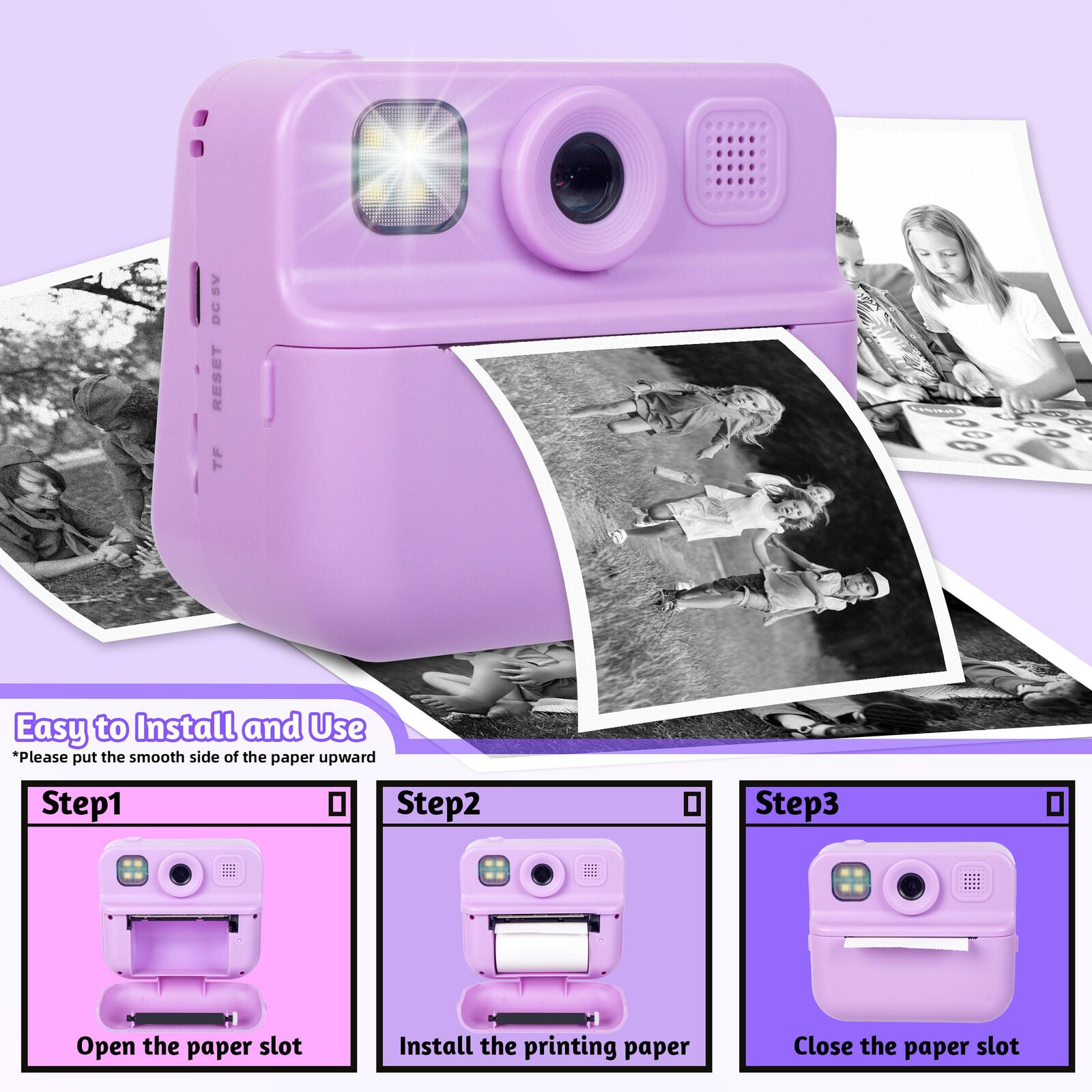 Kids 48MP Instant Print Camera with Dual Lens and 1080P HD Video - Image 8