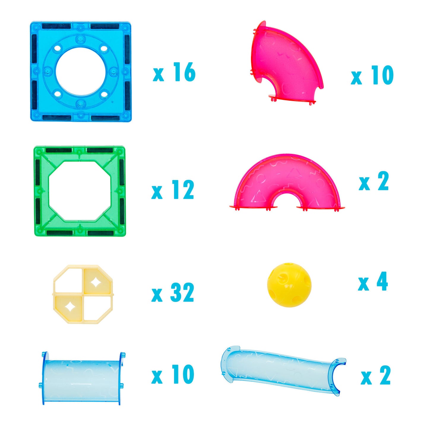 88 Pcs non-toxic STEM Educational, Durable Magnetic Tiles/Puzzle with Storage Bag - Image 3