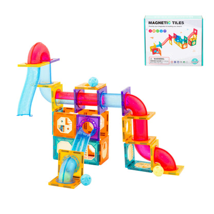 88 Pcs non-toxic STEM Educational, Durable Magnetic Tiles/Puzzle with Storage Bag - Image 4