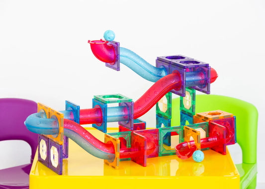 118 Pcs non-toxic STEM Educational, Durable Magnetic Tiles/Puzzle with Storage Bag - Image 2
